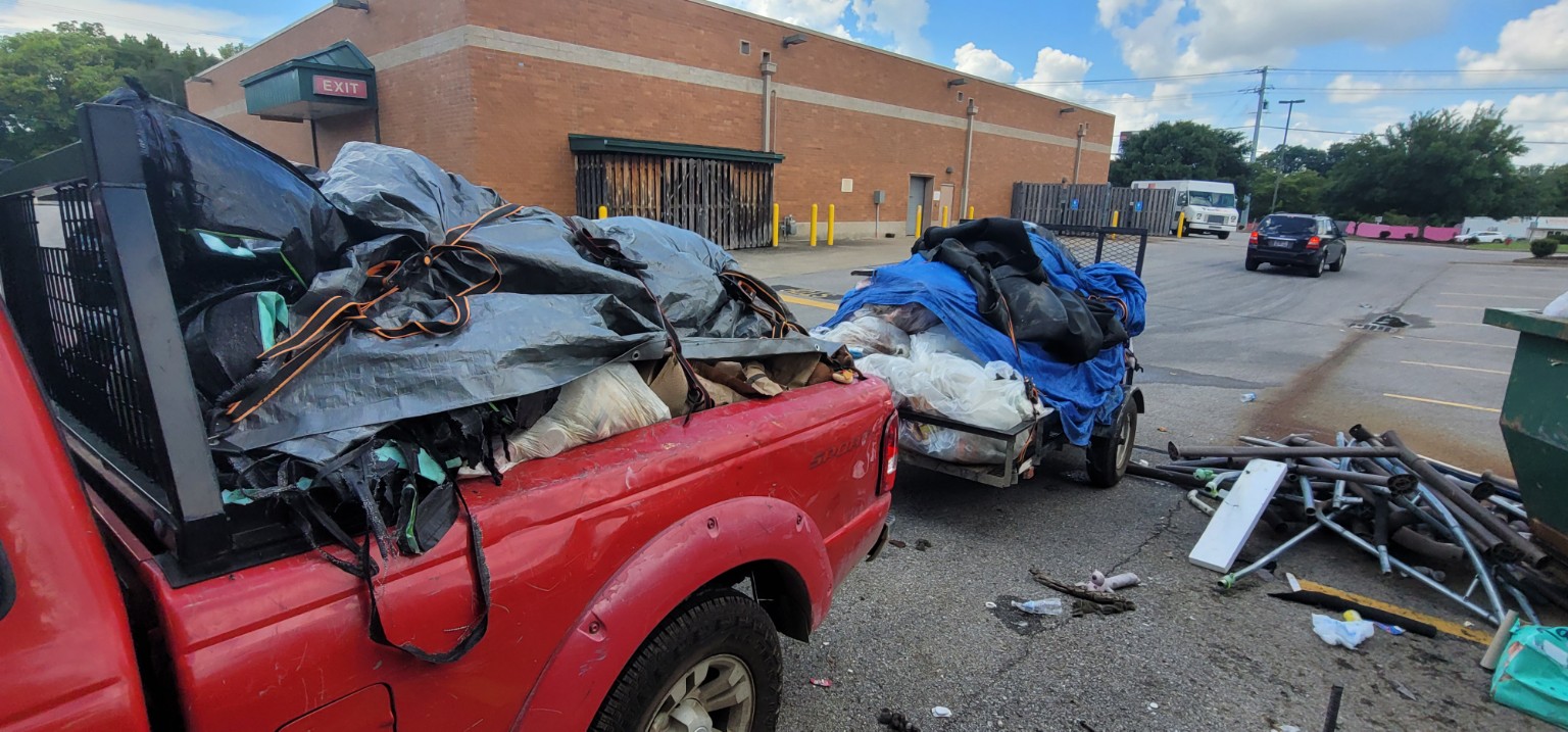 Large commercial junk removal load